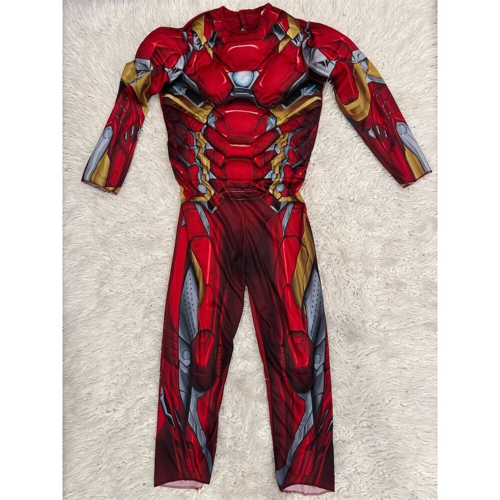 Rubie's Iron Man Civil War Costume Kids Size M Red Gold Padded Muscle Chest